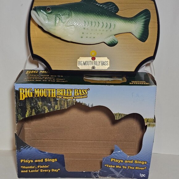 Gemmy Walmart 2021 Big Mouth Billy Bass Singing Sensation Animated Fish Works! - Picture 1 of 5